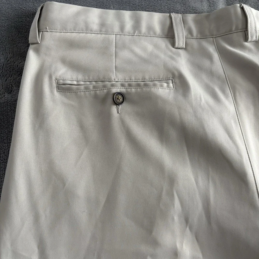 Jack Nicklaus Golf Pants Beige Pleated Dress Trousers Menswear 38x32‎